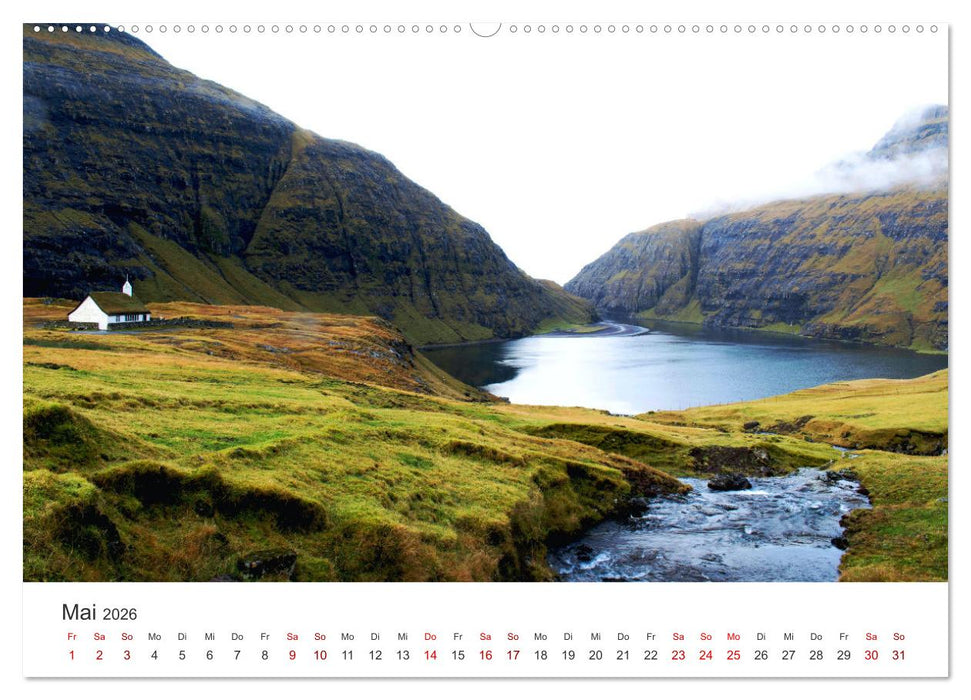 Färöer - Einzigartige Inseln (CALVENDO Premium Wandkalender 2026)
