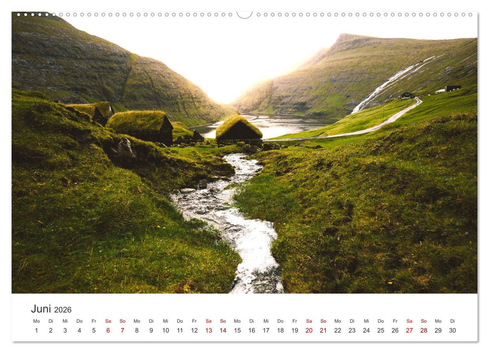 Färöer - Einzigartige Inseln (CALVENDO Premium Wandkalender 2026)