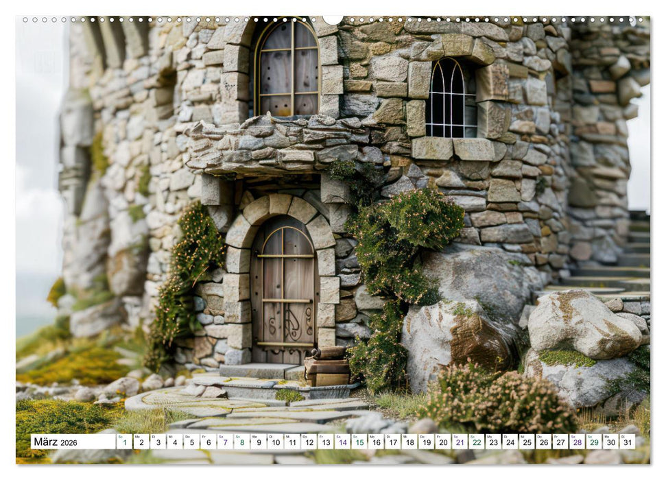 Pittoreske Steinhäuser (CALVENDO Premium Wandkalender 2026)