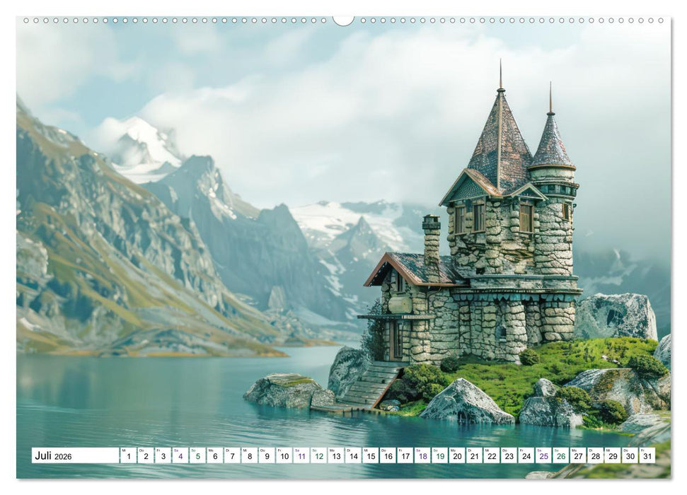Pittoreske Steinhäuser (CALVENDO Premium Wandkalender 2026)