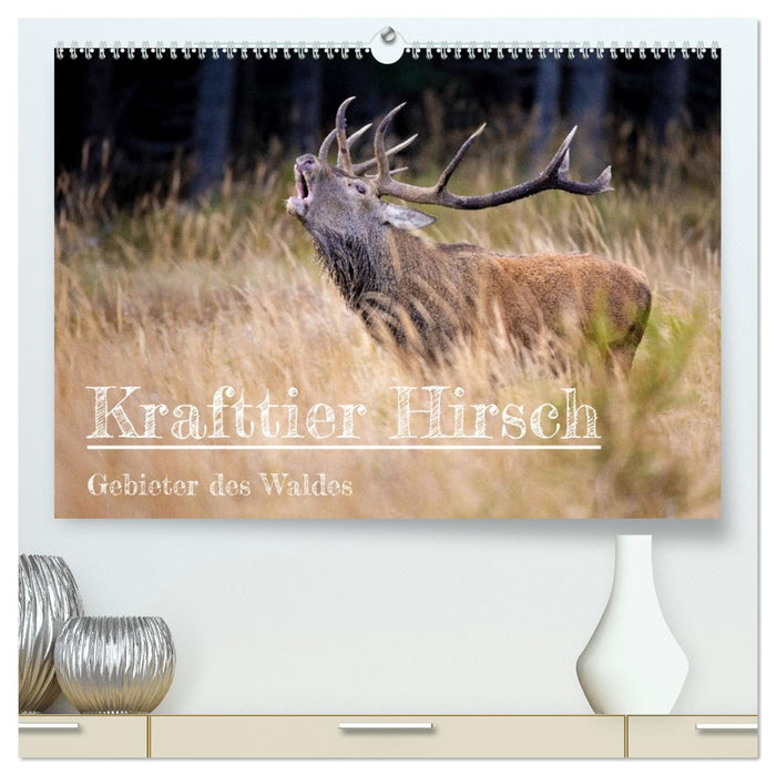 Krafttier Hirsch (CALVENDO Premium Wandkalender 2026)