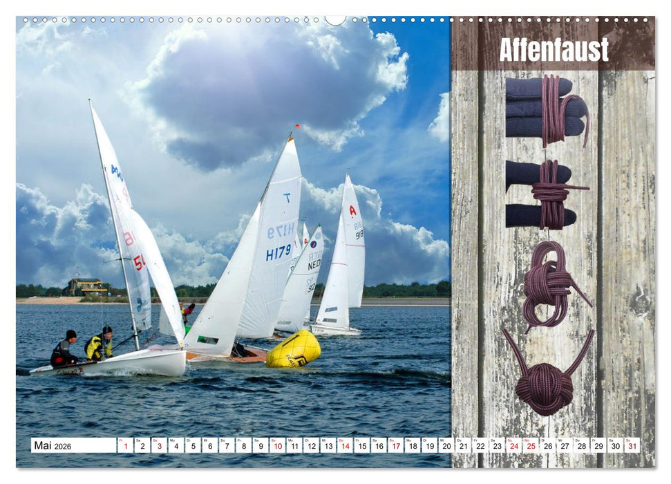 Schnittige Jollen - wichtige Knoten (CALVENDO Premium Wandkalender 2026)