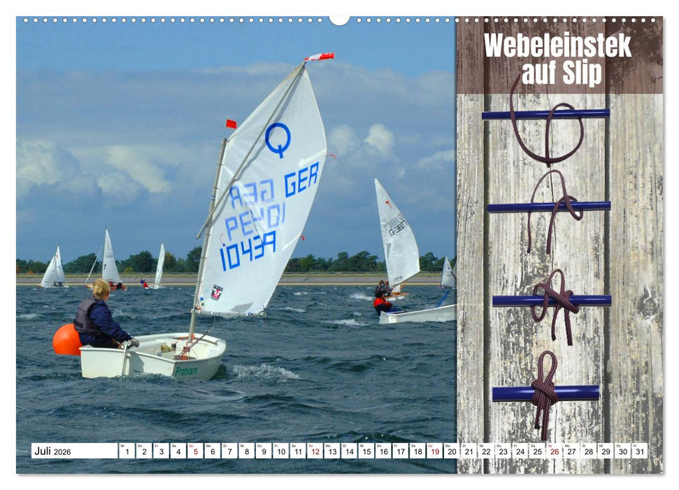Schnittige Jollen - wichtige Knoten (CALVENDO Premium Wandkalender 2026)