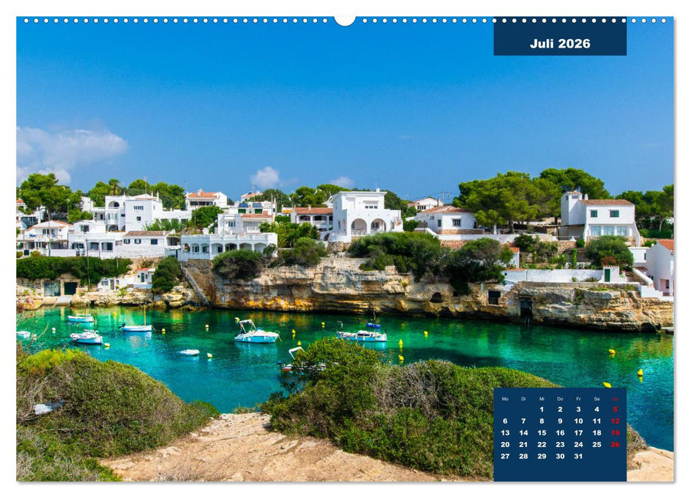 Menorca - die kleine Schwester von Mallorca (CALVENDO Premium Wandkalender 2026)