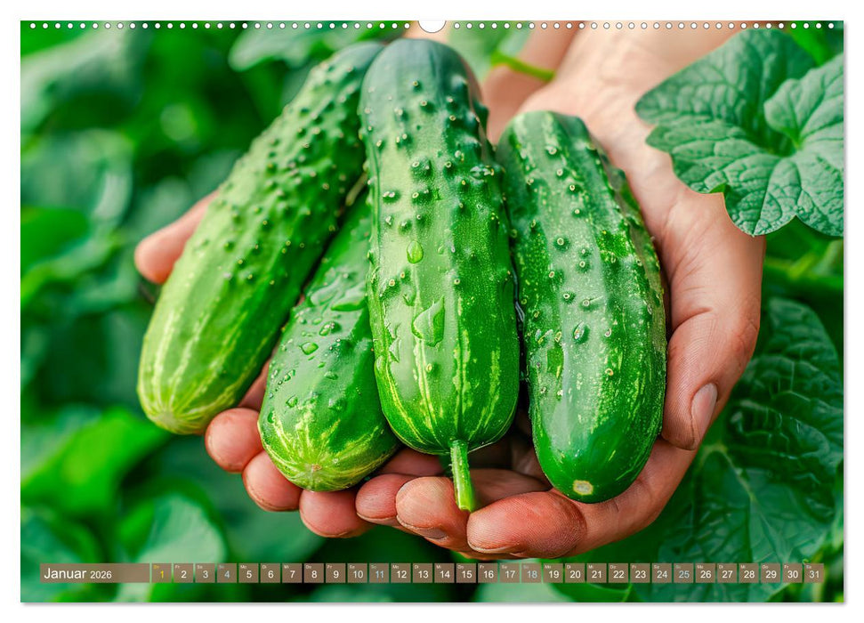 Mein Gemüsegarten - Ein Jahr knackig frisches Gemüse (CALVENDO Premium Wandkalender 2026)