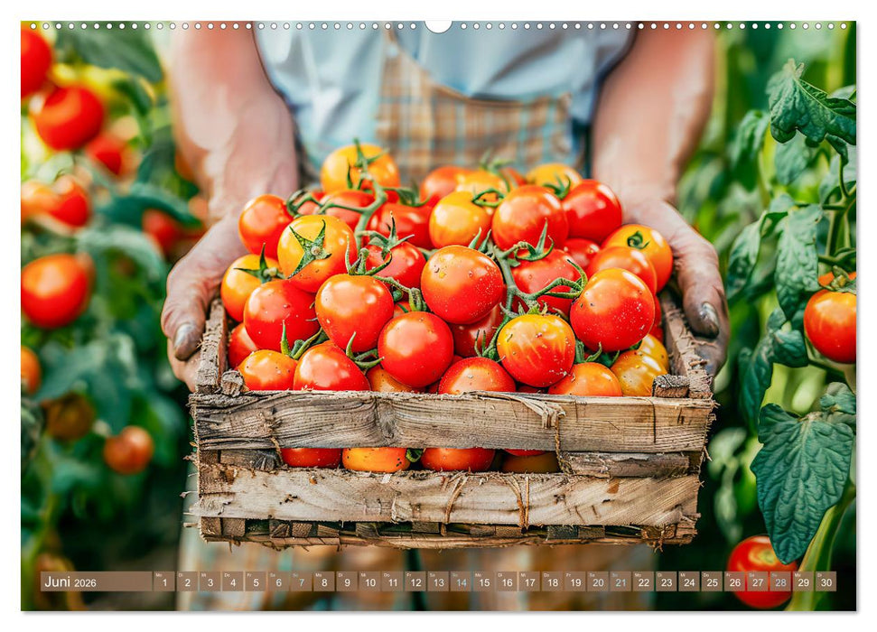 Mein Gemüsegarten - Ein Jahr knackig frisches Gemüse (CALVENDO Premium Wandkalender 2026)