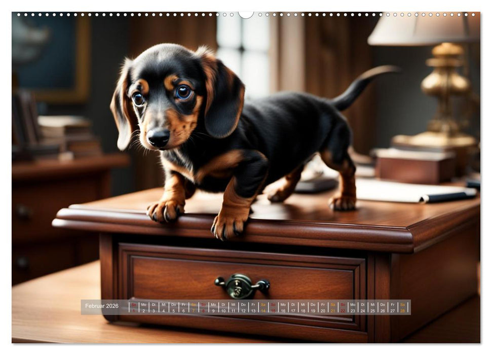 Kuschelige Hunde - kleine Herzensbrecher in Aktion (CALVENDO Wandkalender 2026)