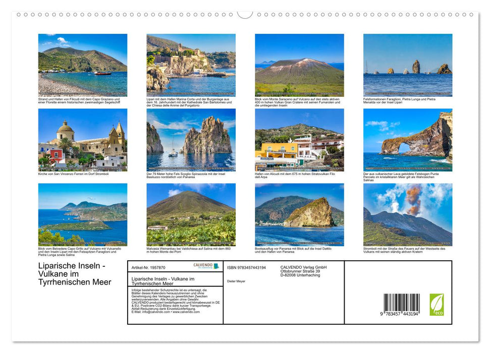 Liparische Inseln - Vulkane im Tyrrhenischen Meer (CALVENDO Premium Wandkalender 2026)