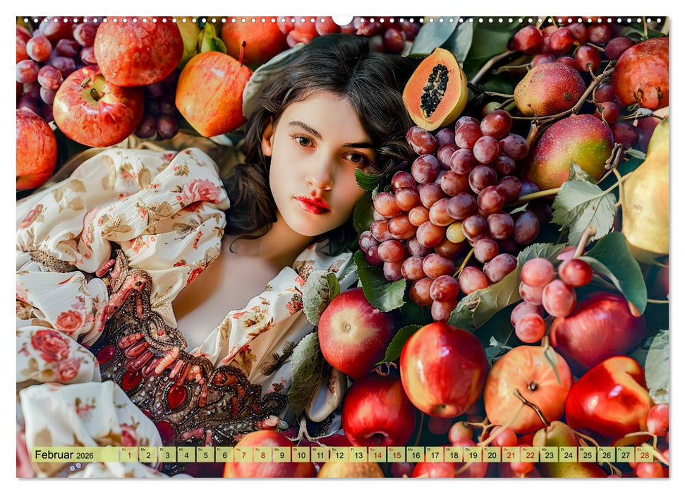 Obstkönigin - Fruchtig, floral und voller Schönheit (CALVENDO Premium Wandkalender 2026)