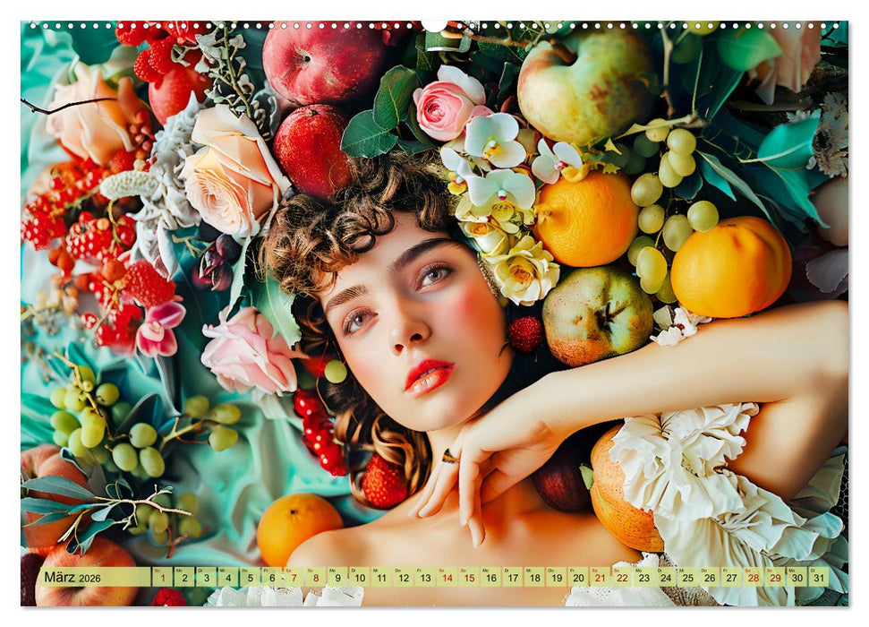 Obstkönigin - Fruchtig, floral und voller Schönheit (CALVENDO Premium Wandkalender 2026)