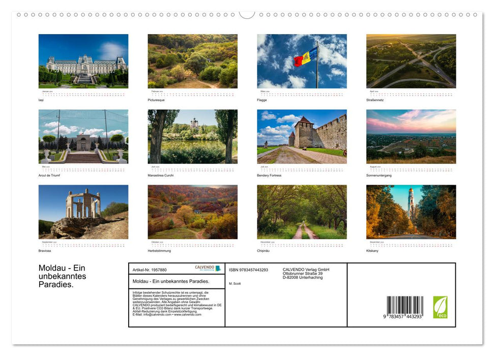 Moldau - Ein unbekanntes Paradies. (CALVENDO Premium Wandkalender 2026)