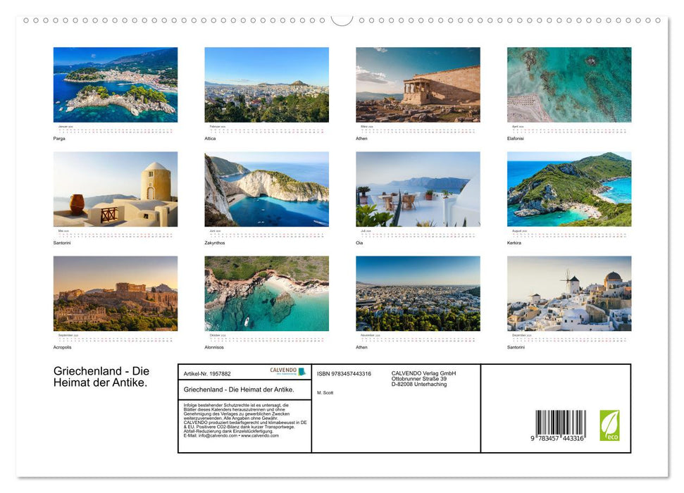 Griechenland - Die Heimat der Antike. (CALVENDO Premium Wandkalender 2026)