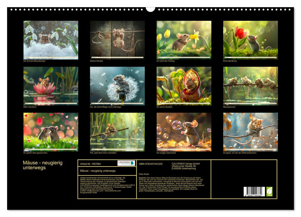 Mäuse - neugierig unterwegs (CALVENDO Wandkalender 2026)