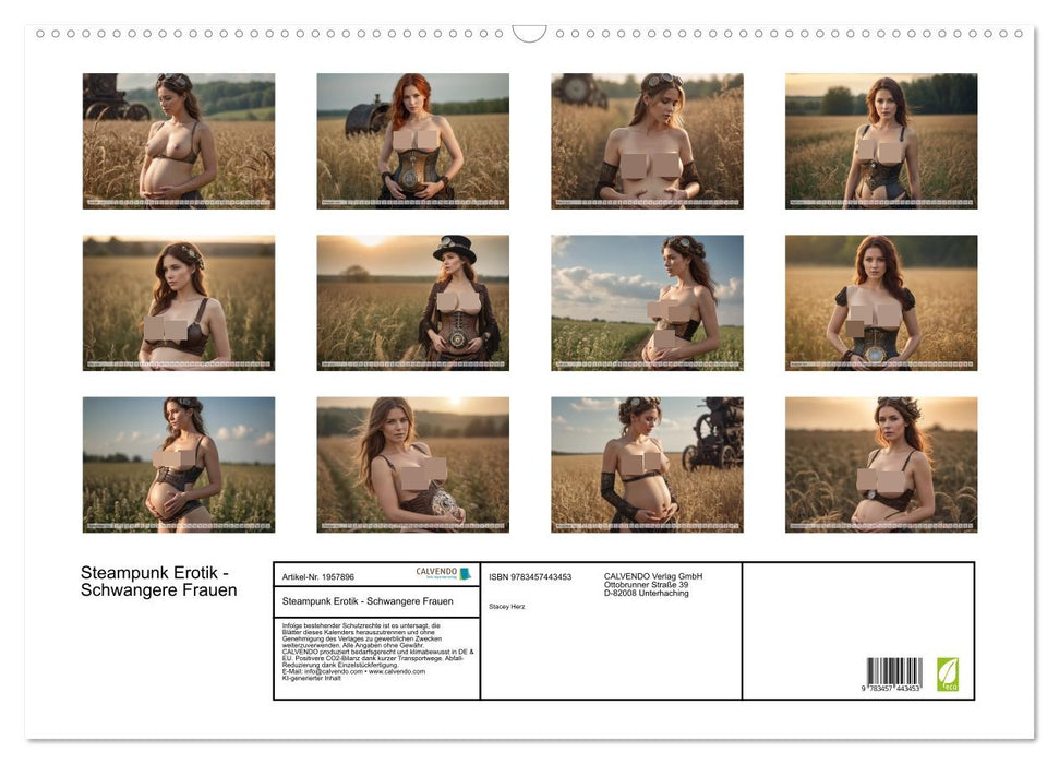 Steampunk Erotik - Schwangere Frauen (CALVENDO Wandkalender 2026)