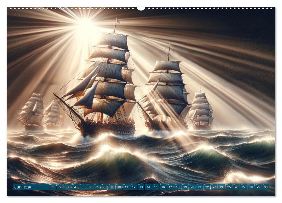 Maritime Meisterwerke: Ein KI-Kalender für Seefahrerherzen (CALVENDO Premium Wandkalender 2026)