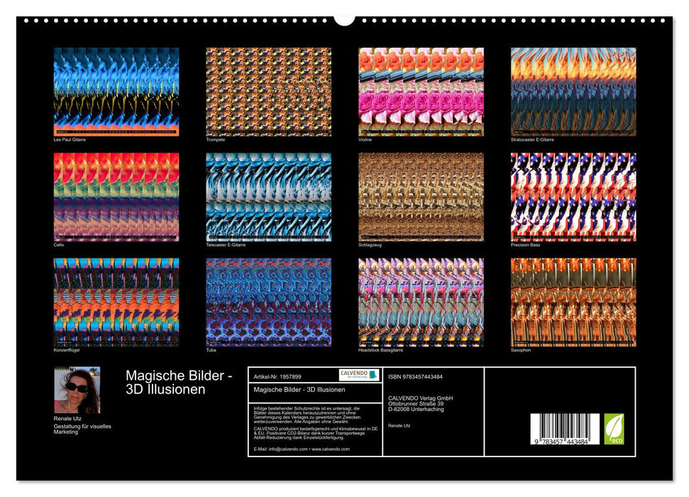 Magische Bilder - 3D Illusionen (CALVENDO Premium Wandkalender 2026)