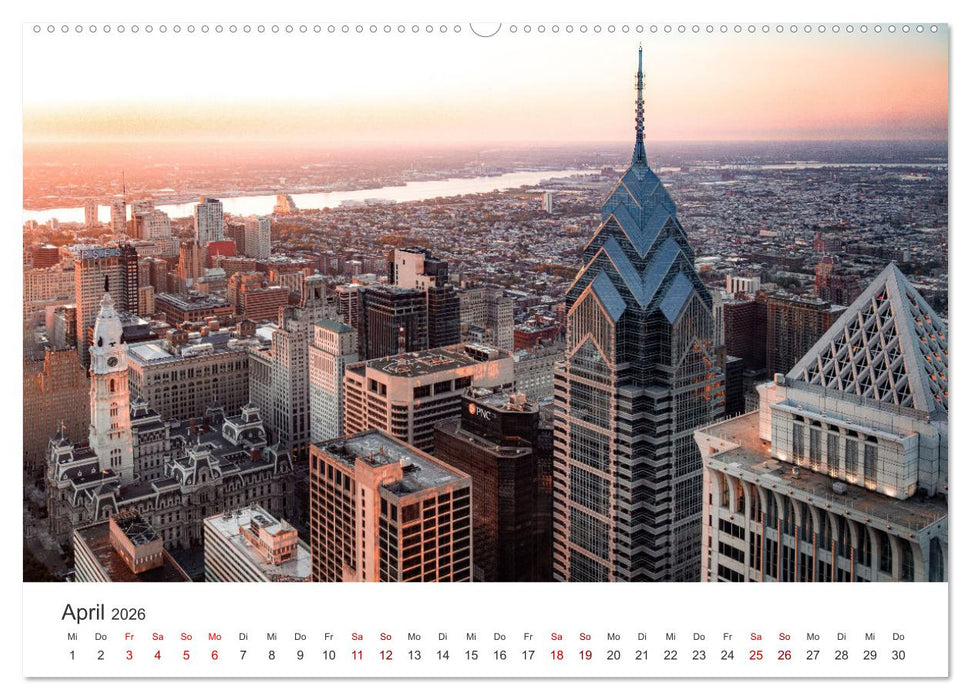 Philadelphia - The Birthplace of America (CALVENDO Premium Wandkalender 2026)