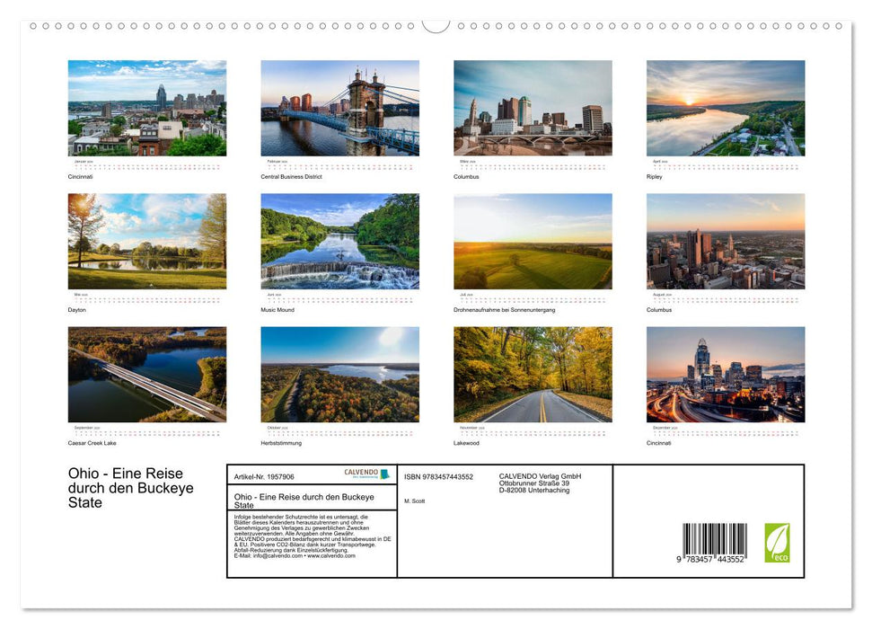 Ohio - Eine Reise durch den Buckeye State (CALVENDO Premium Wandkalender 2026)
