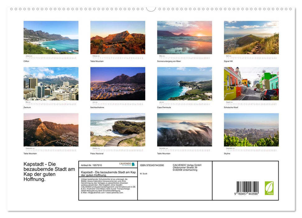 Kapstadt - Die bezaubernde Stadt am Kap der guten Hoffnung. (CALVENDO Premium Wandkalender 2026)