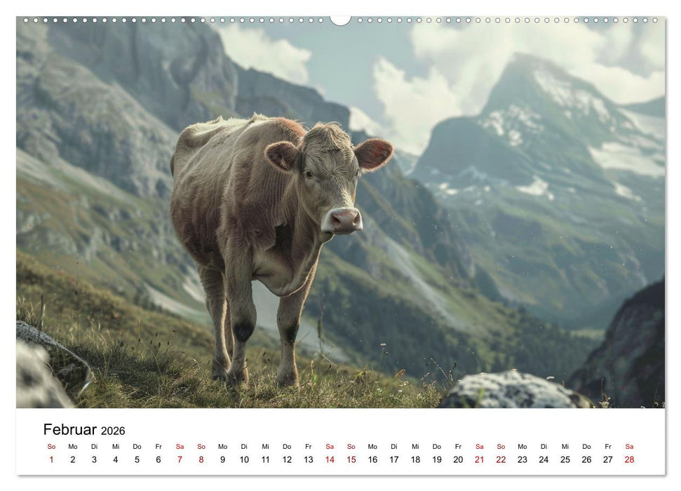 Weidenglück: Ein Jahr unter Kühen (CALVENDO Premium Wandkalender 2026)