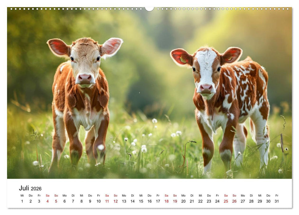 Weidenglück: Ein Jahr unter Kühen (CALVENDO Premium Wandkalender 2026)