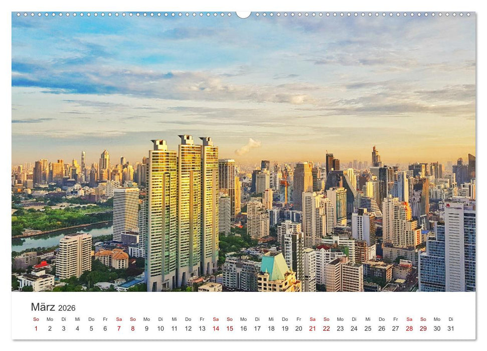 Bangkok - Die einzigartige Hauptstadt von Thailand. (CALVENDO Premium Wandkalender 2026)