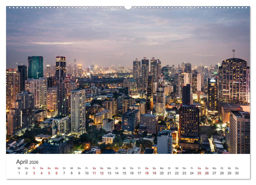 Bangkok - Die einzigartige Hauptstadt von Thailand. (CALVENDO Premium Wandkalender 2026)