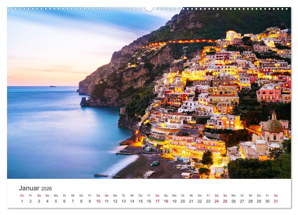 Italien - Romantische Städte und endlose Küsten. (CALVENDO Premium Wandkalender 2026)