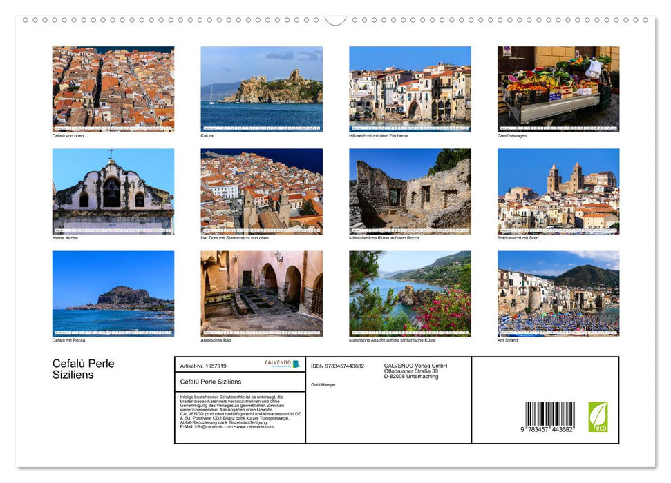 Cefalù Perle Siziliens (CALVENDO Premium Wandkalender 2026)