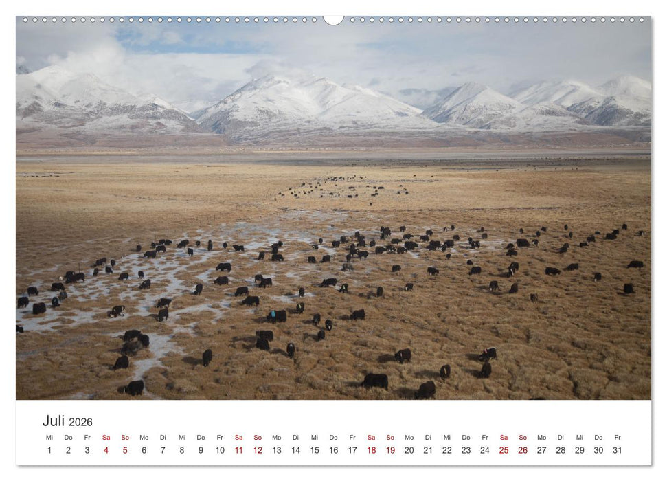Tibet - Am Fuße des Mount Everest. (CALVENDO Premium Wandkalender 2026)