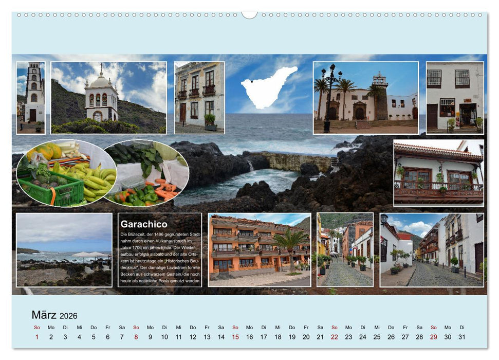 Zauberhaftes Teneriffa (CALVENDO Premium Wandkalender 2026)