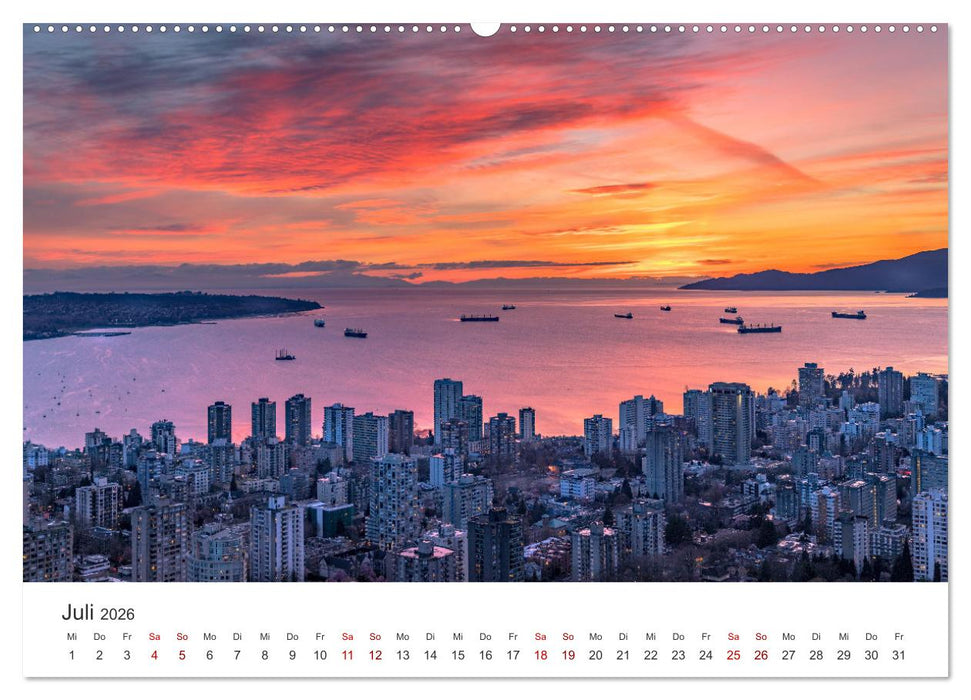 Vancouver - Eine wunderschöne Stadt an der Westküste Kanadas. (CALVENDO Premium Wandkalender 2026)