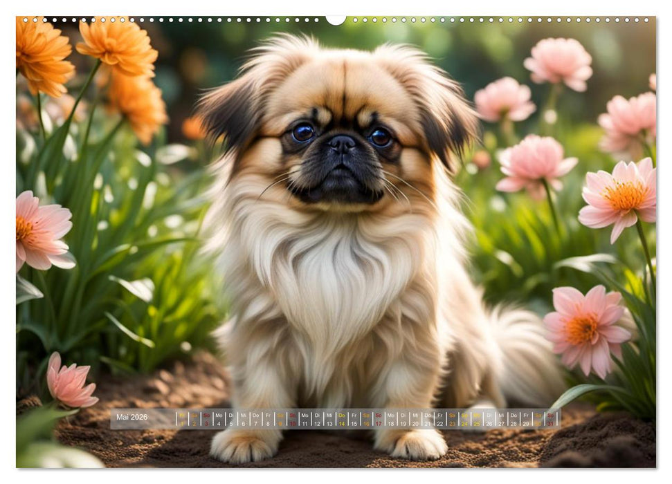 Kuschelige Hunde - kleine Herzensbrecher in Aktion (CALVENDO Premium Wandkalender 2026)