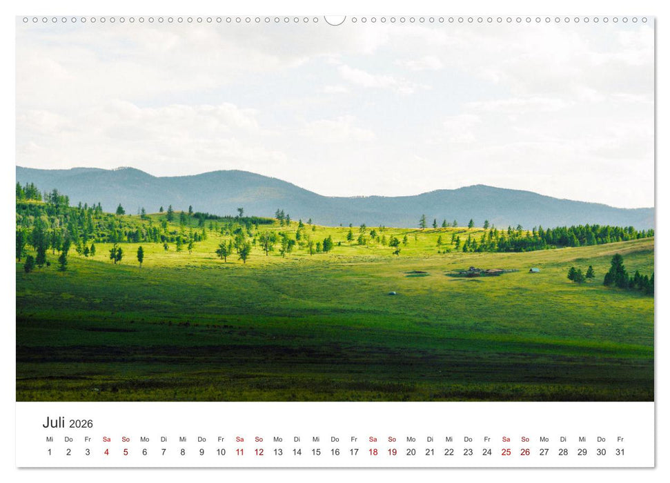 Mongolei - Endlose Steppe und wilde Natur. (CALVENDO Premium Wandkalender 2026)