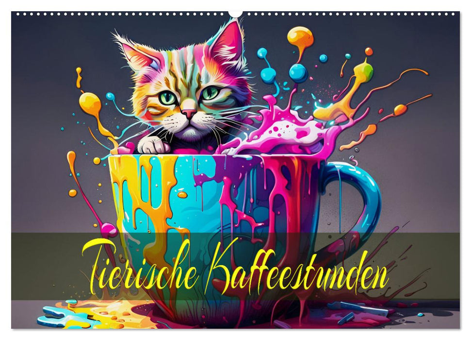 Tierische Kaffeestunden (CALVENDO Wandkalender 2026)