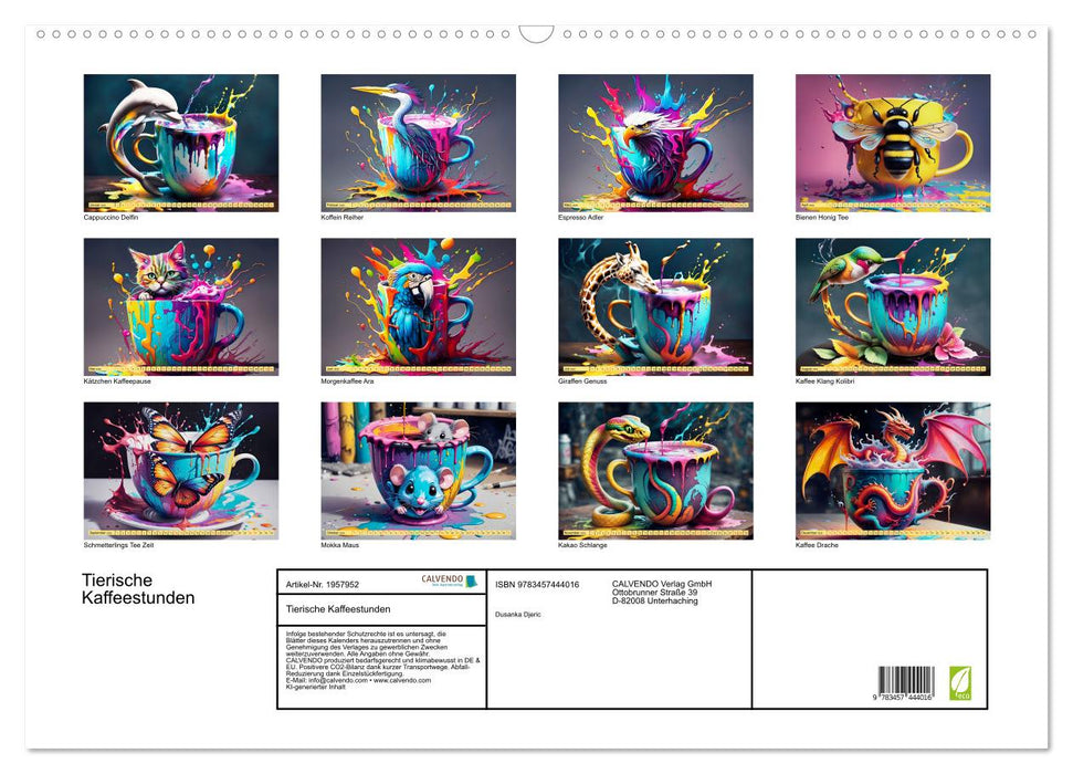 Tierische Kaffeestunden (CALVENDO Wandkalender 2026)