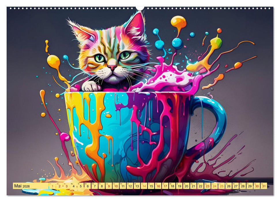 Tierische Kaffeestunden (CALVENDO Wandkalender 2026)