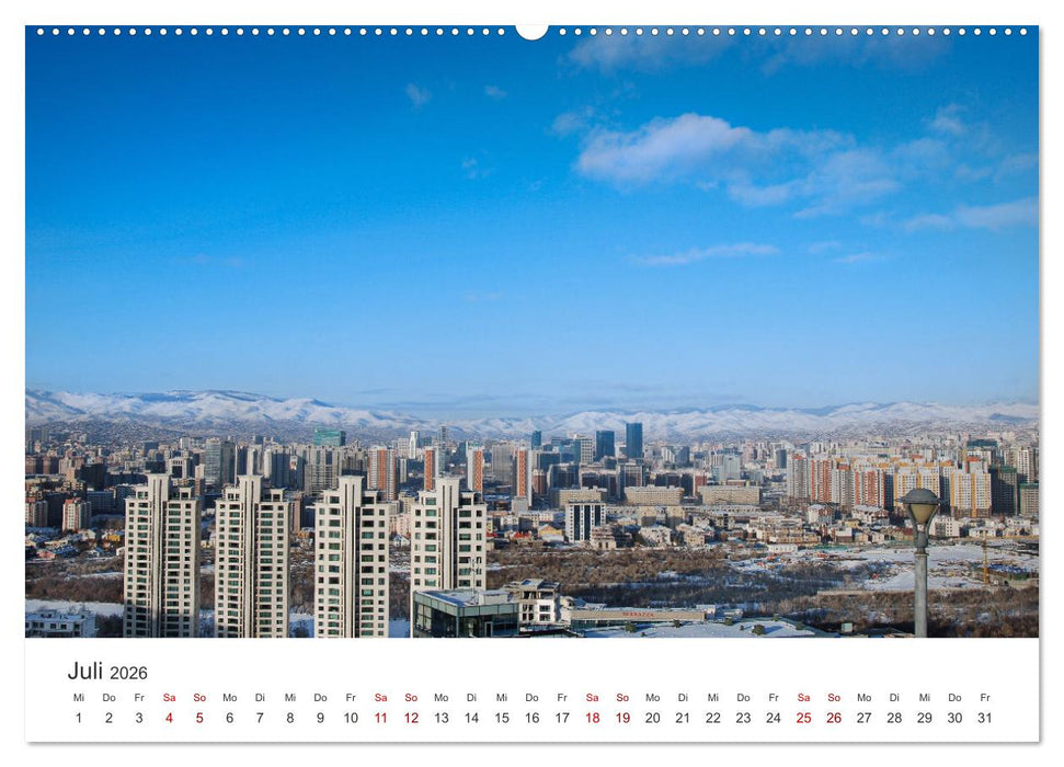 Mongolei - Natur bis zum Horizont (CALVENDO Premium Wandkalender 2026)