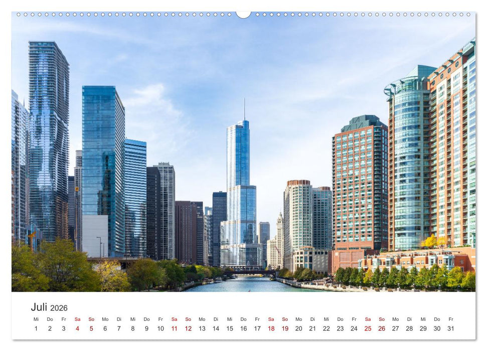 Chicago - Eine einzigartige Stadt. (CALVENDO Premium Wandkalender 2026)