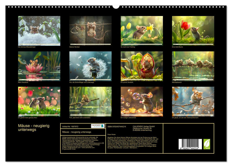 Mäuse - neugierig unterwegs (CALVENDO Premium Wandkalender 2026)