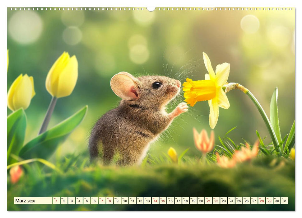 Mäuse - neugierig unterwegs (CALVENDO Premium Wandkalender 2026)