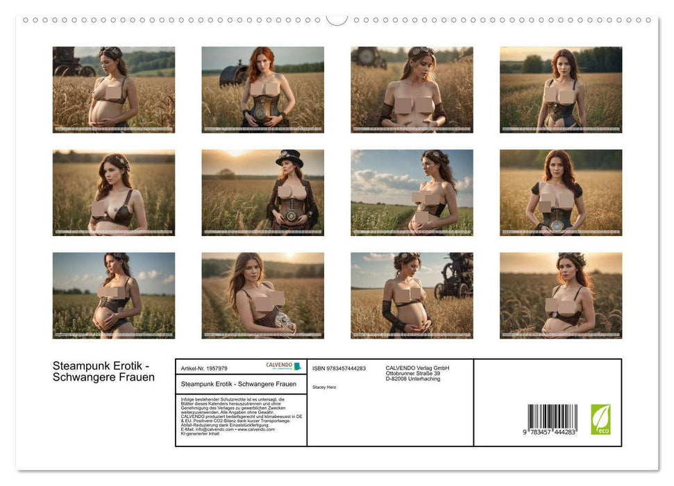 Steampunk Erotik - Schwangere Frauen (CALVENDO Premium Wandkalender 2026)