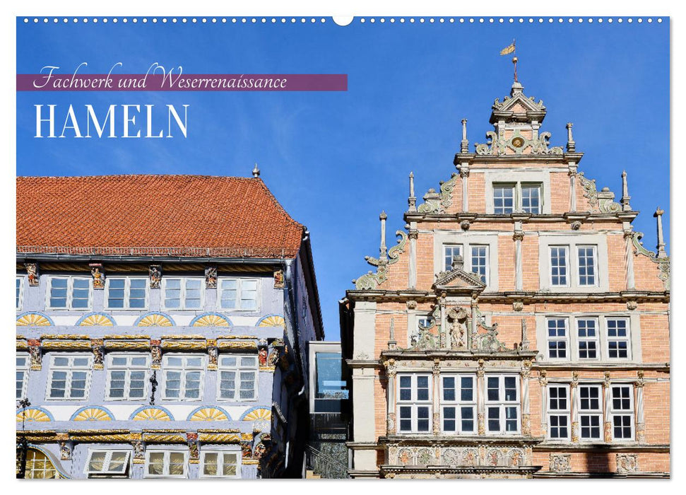 Hameln - Fachwerk und Weserrenaissance (CALVENDO Wandkalender 2026)