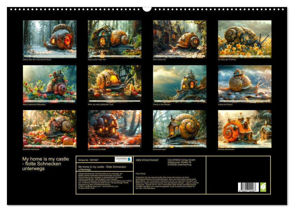 My home is my castle - flotte Schnecken unterwegs (CALVENDO Wandkalender 2026)