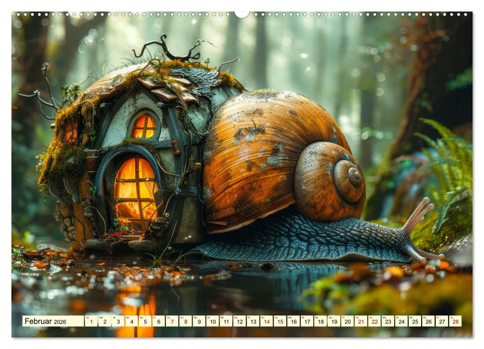My home is my castle - flotte Schnecken unterwegs (CALVENDO Wandkalender 2026)