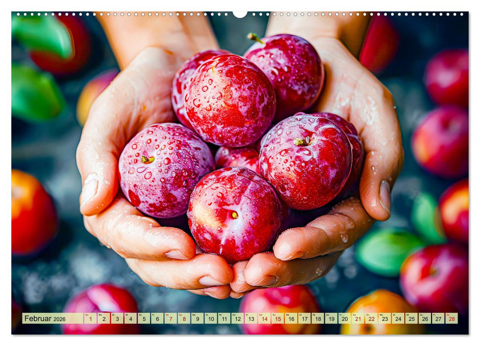 Ernteglück - Eine handvoll süßer Früchte zum Anbeißen (CALVENDO Premium Wandkalender 2026)