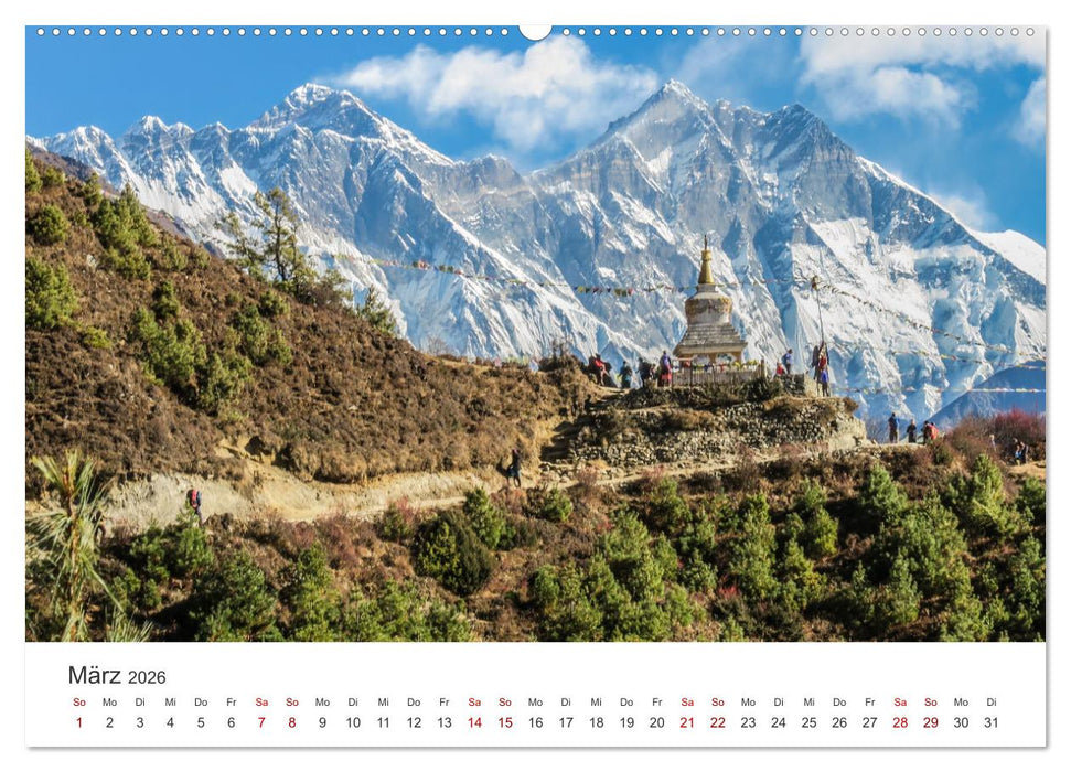 Nepal - Mitten im Himalaya (CALVENDO Premium Wandkalender 2026)