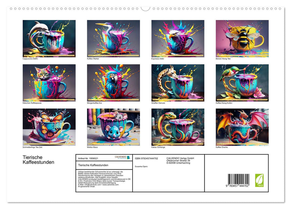 Tierische Kaffeestunden (CALVENDO Premium Wandkalender 2026)