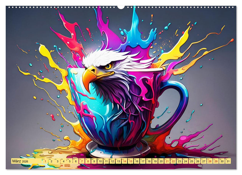 Tierische Kaffeestunden (CALVENDO Premium Wandkalender 2026)