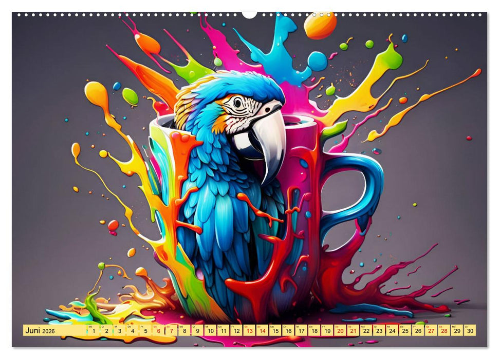 Tierische Kaffeestunden (CALVENDO Premium Wandkalender 2026)